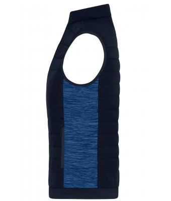 Dames Ladies' Padded Hybrid Vest Navy/royal-melange 11481