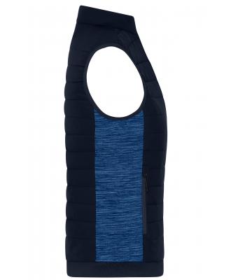 Dames Ladies' Padded Hybrid Vest Navy/royal-melange 11481