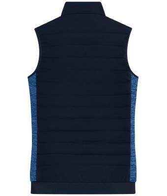 Dames Ladies' Padded Hybrid Vest Navy/royal-melange 11481