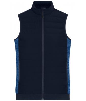 Dames Ladies' Padded Hybrid Vest Navy/royal-melange 11481