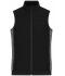 Damen Ladies' Padded Hybrid Vest Black/carbon-melange 11481
