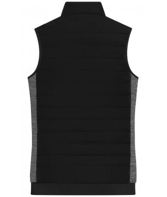 Dames Ladies' Padded Hybrid Vest Zwart/carbon-melange 11481