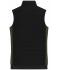 Dames Ladies' Padded Hybrid Vest Zwart/olijf-melange 11481