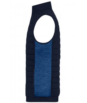 Heren Men's Padded Hybrid Vest Navy/royal-melange 11482