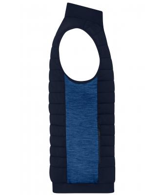 Heren Men's Padded Hybrid Vest Navy/royal-melange 11482