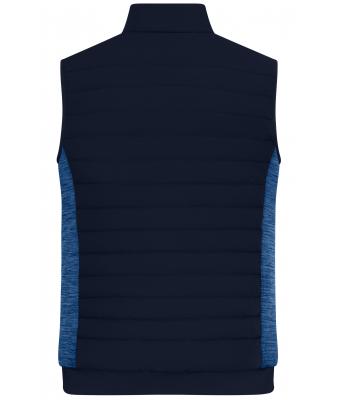 Heren Men's Padded Hybrid Vest Navy/royal-melange 11482