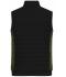 Heren Men's Padded Hybrid Vest Zwart/olijf-melange 11482