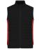 Heren Men's Padded Hybrid Vest Zwart/rood-melange 11482