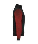 Ladies Ladies' Padded Hybrid Jacket Black/red-melange 11483