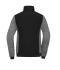 Damen Ladies' Padded Hybrid Jacket Black/carbon-melange 11483
