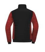 Damen Ladies' Padded Hybrid Jacket Black/red-melange 11483