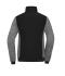 Dames Ladies' Padded Hybrid Jacket Zwart/carbon-melange 11483