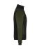 Dames Ladies' Padded Hybrid Jacket Zwart/olijf-melange 11483