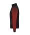 Dames Ladies' Padded Hybrid Jacket Zwart/rood-melange 11483
