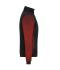 Dames Ladies' Padded Hybrid Jacket Zwart/rood-melange 11483