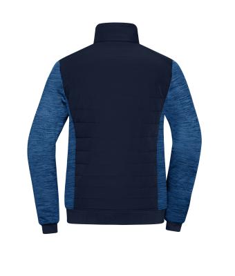 Femme Veste hybride matelassée pour femmes Marine/royal-mélange 11483