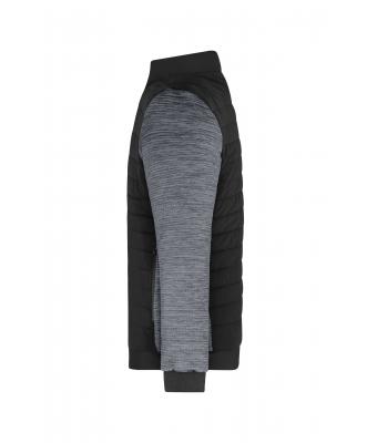 Men Men's Padded Hybrid Jacket Black/carbon-melange 11484
