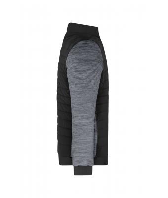 Men Men's Padded Hybrid Jacket Black/carbon-melange 11484