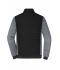 Men Men's Padded Hybrid Jacket Black/carbon-melange 11484