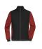 Heren Men's Padded Hybrid Jacket Zwart/rood-melange 11484