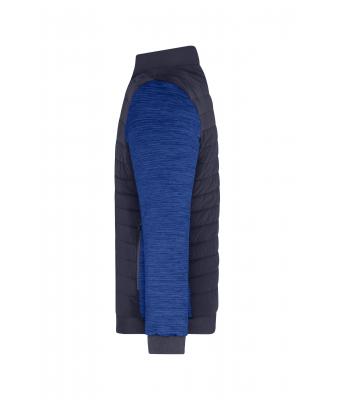 Heren Men's Padded Hybrid Jacket Navy/royal-melange 11484