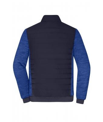 Heren Men's Padded Hybrid Jacket Navy/royal-melange 11484