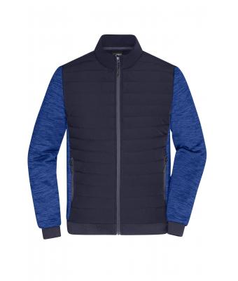 Heren Men's Padded Hybrid Jacket Navy/royal-melange 11484