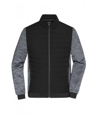 Herren Men's Padded Hybrid Jacket Black/carbon-melange 11484