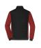 Herren Men's Padded Hybrid Jacket Black/red-melange 11484