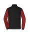 Heren Men's Padded Hybrid Jacket Zwart/rood-melange 11484