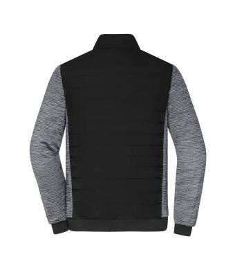 Homme Veste hybride matelassée pour hommes Noir/carbone-mélange 11484