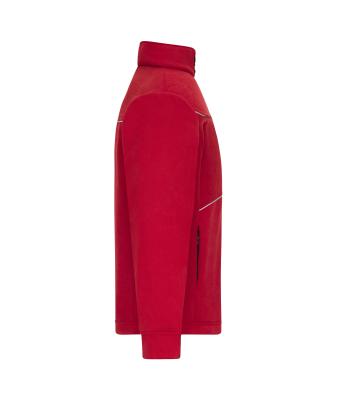 Unisex Fleece Jacket - Corduroy Look Rood 11799
