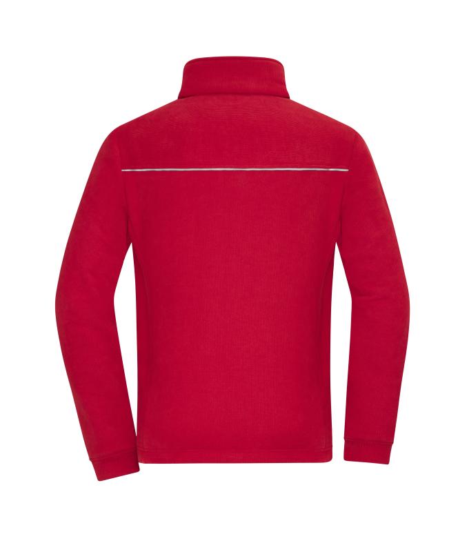 Unisex Fleece Jacket - Corduroy Look Rood 11799