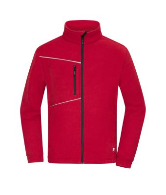 Unisex Fleece Jacket - Corduroy Look Rood 11799