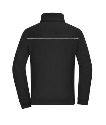 Unisex Fleece Jacket - Corduroy Look Zwart 11799