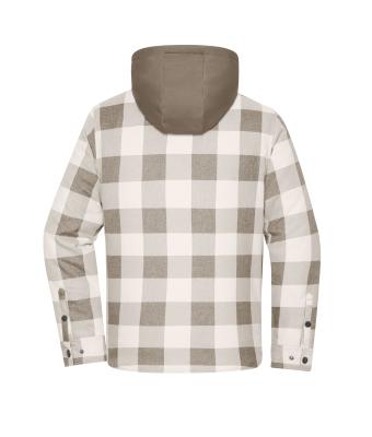 Unisexe Veste chemise à carreaux Workwear Marron-poussière/ciment 12008