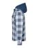 Unisex Workwear Check Shirt Jacket Deep-blue/foggy-grey 12008