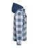 Unisex Workwear Check Shirt Jacket Diep-blauw/mistig-grijs 12008