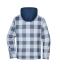 Unisex Workwear Check Shirt Jacket Diep-blauw/mistig-grijs 12008
