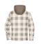 Unisex Workwear Check Shirt Jacket Stoffig-bruin/cement 12008