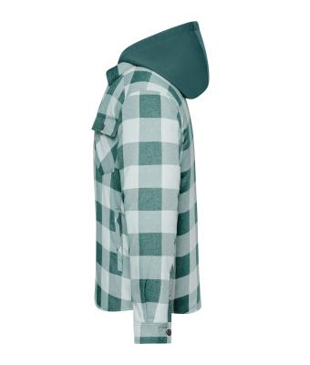 Unisex Workwear Check Shirt Jacket Industrial-green/foggy-grey 12008