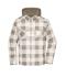 Unisex Workwear Check Shirt Jacket Dusty-brown/cement 12008