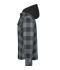 Unisex Workwear Check Shirt Jacket Zwart/metaal-grijs 12008