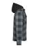 Unisex Workwear Check Shirt Jacket Zwart/metaal-grijs 12008