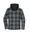 Unisex Workwear Check Shirt Jacket Zwart/metaal-grijs 12008