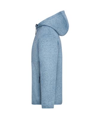 Unisex Workwear Knitted Fleece Jacket Staal-blauw-melange/natuur 12032
