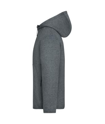Unisex Workwear Knitted Fleece Jacket Metaal-grijs-melange/natuur 12032