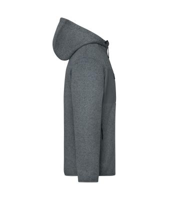 Unisex Workwear Knitted Fleece Jacket Metaal-grijs-melange/natuur 12032