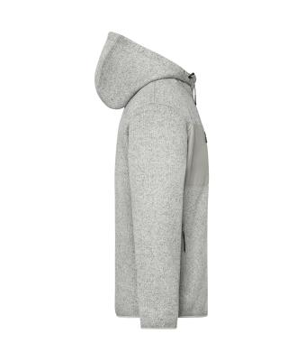 Unisex Workwear Knitted Fleece Jacket Cement-melange/natuur 12032