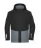 Unisexe Veste de pluie imperméable pour vêtements de travail Noir/gris-métal 12028